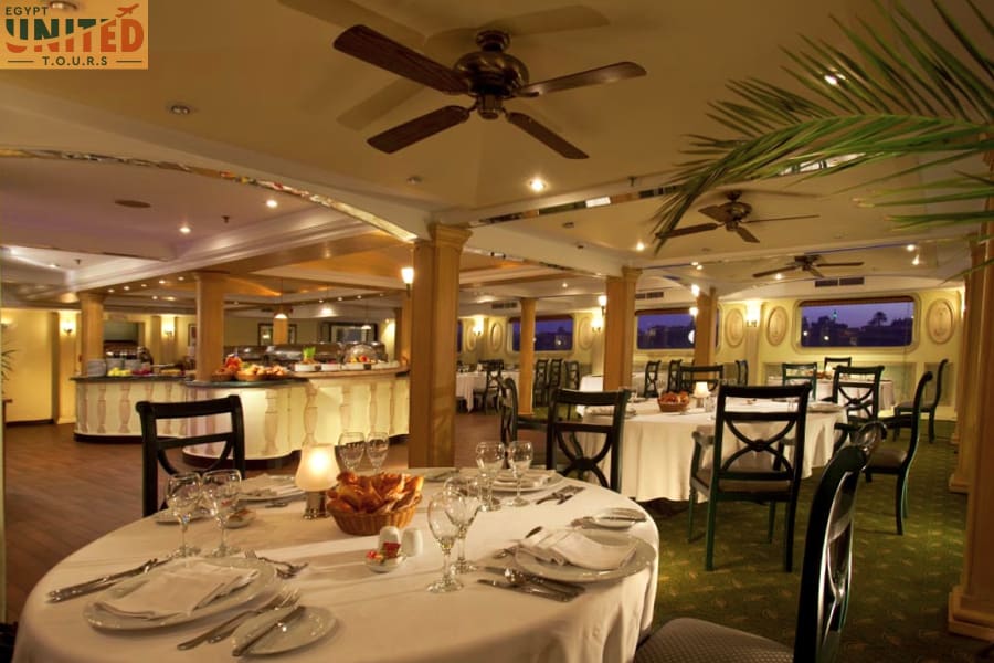Sonesta Moon Goddess Nile cruise boat restaurant
