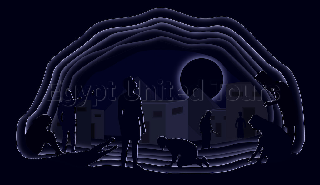 10 Plagues of Egypt. Darkness. Bible story.