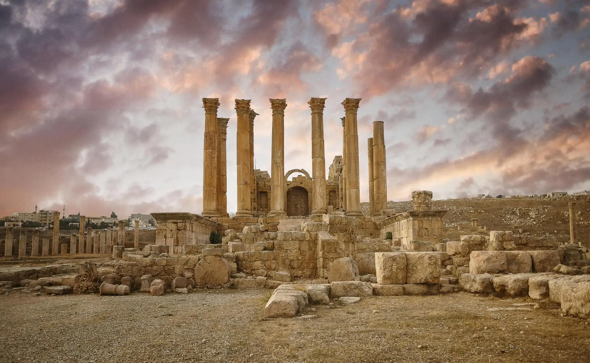 Temple of Artemis in Jerash in Jordan