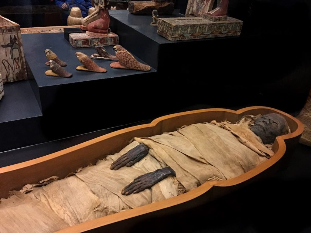 Vatican Museums, Vatican City an ancient Egyptian mummy.