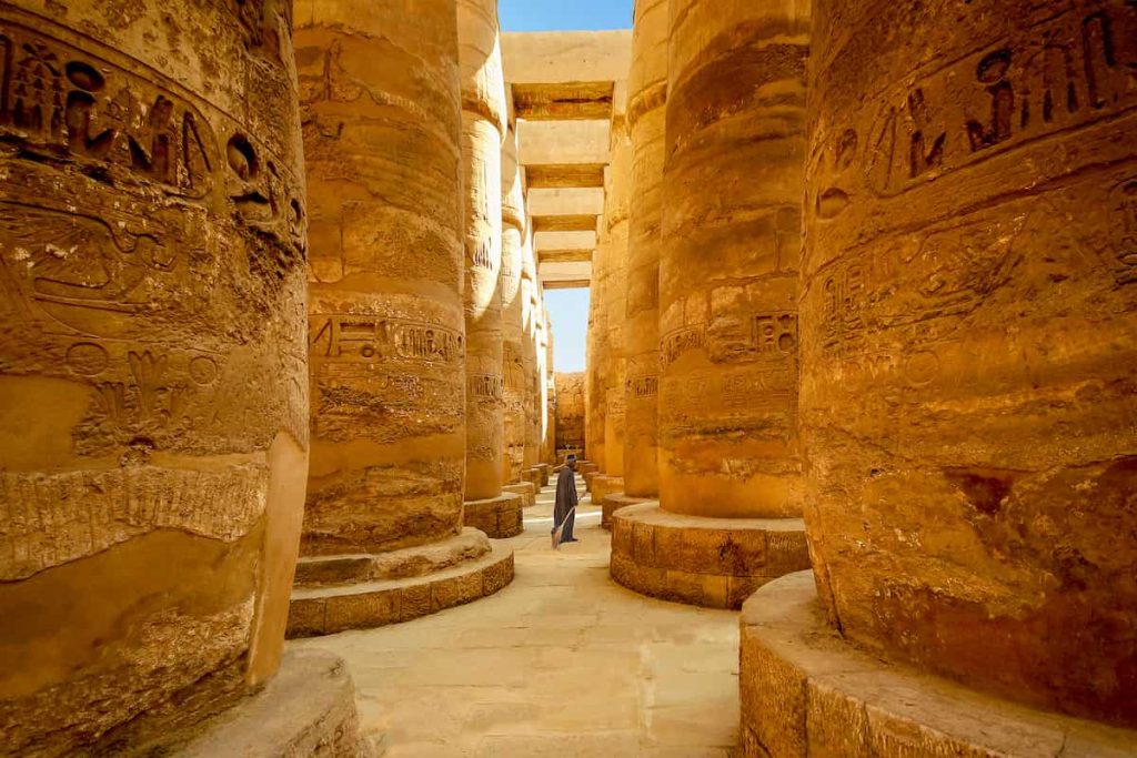 Egyptian temple guard in Karnak Complex, Luxor, Egypt