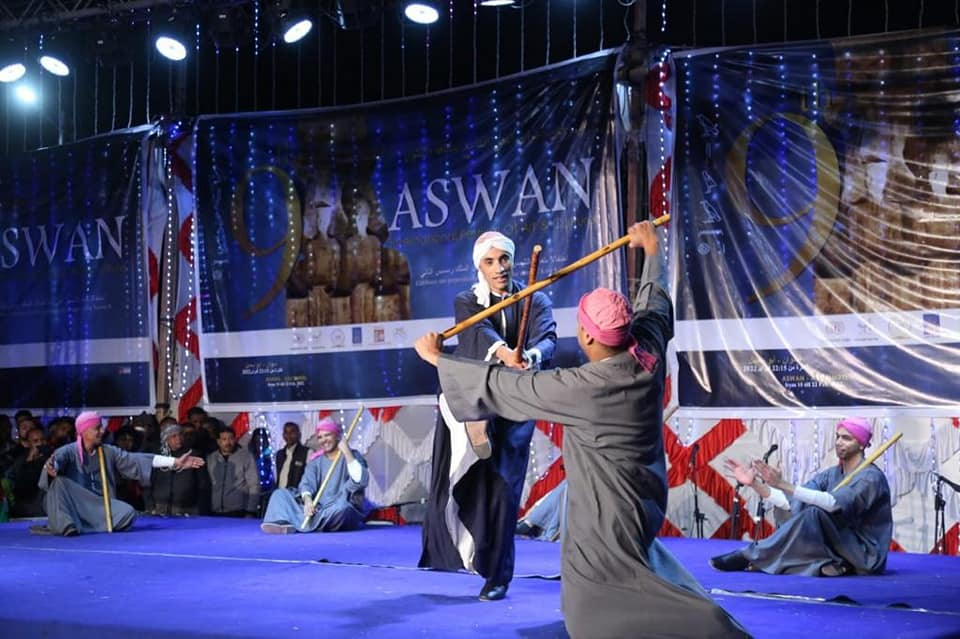 Egyptians celebrate a festival in a traditional way