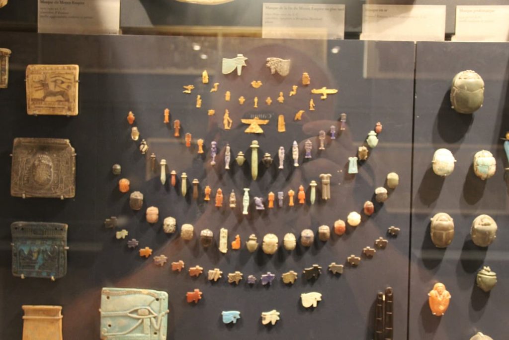 a collection of Ancient Egypt Amulets