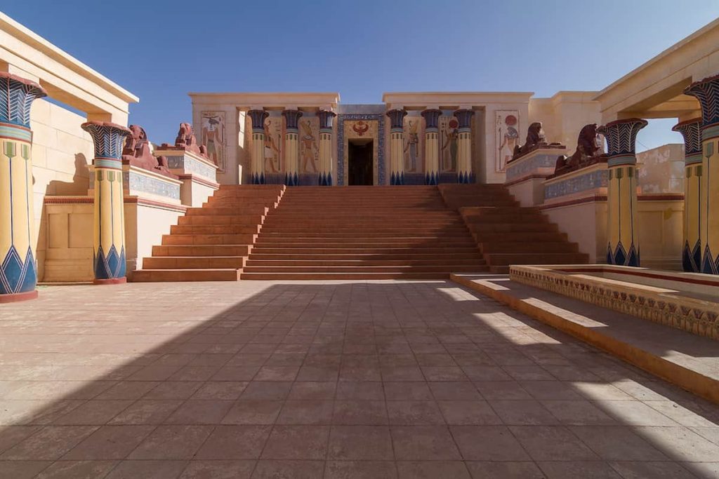 an imaginary image of Cleopatra's palace