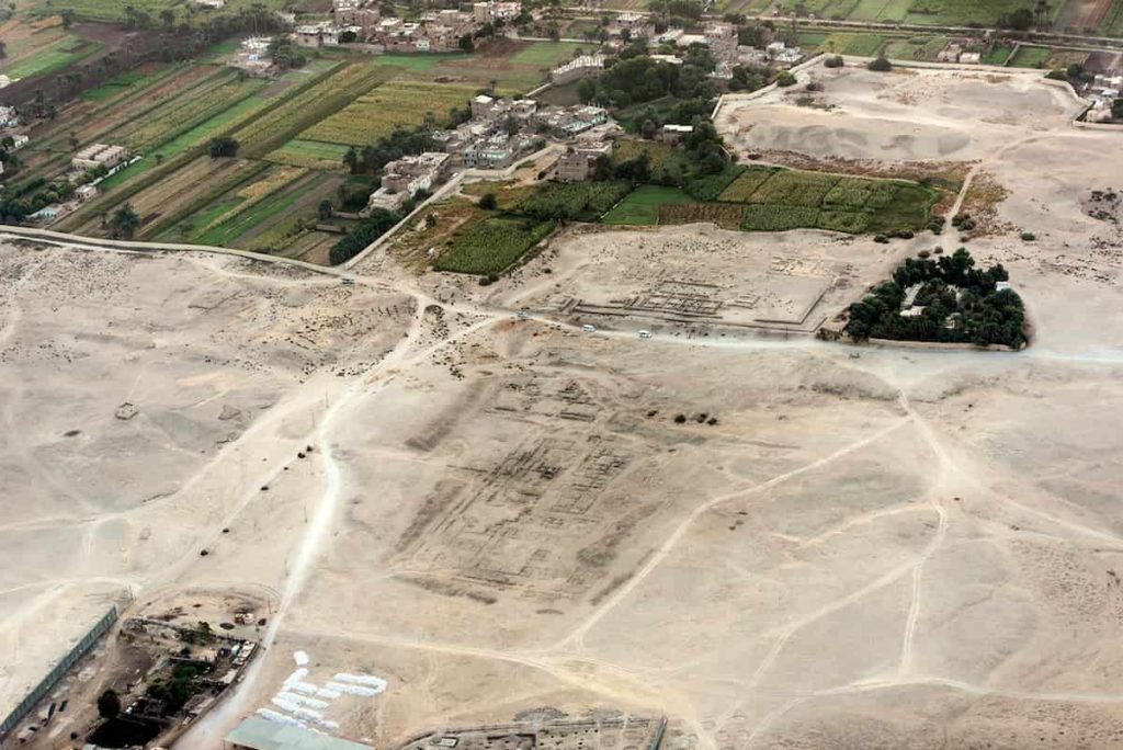 an areial view of the Malqata the House of Rejoicing 
