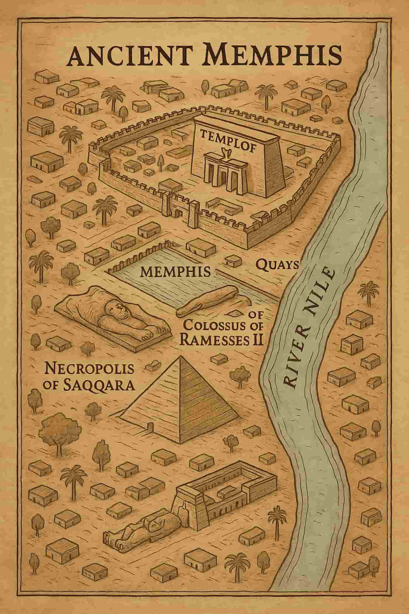 Ancient Memphis Map