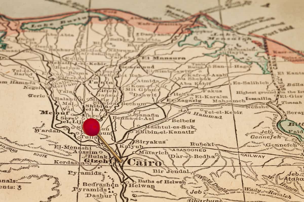 Ancient Egyptian Desert Map