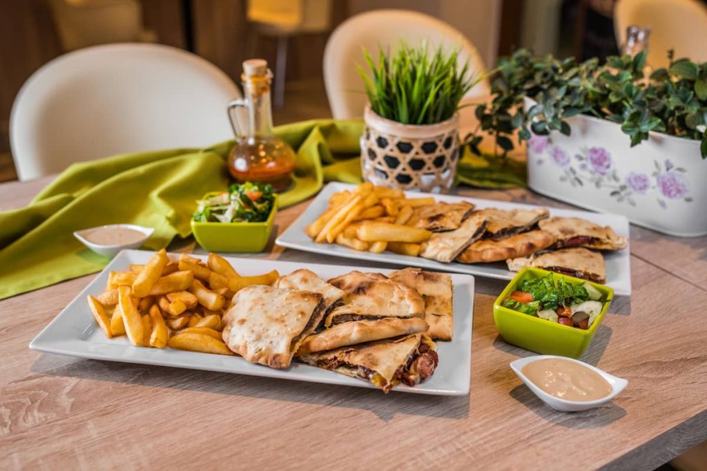 Hawawshi Egyptian dish with Frensh fries