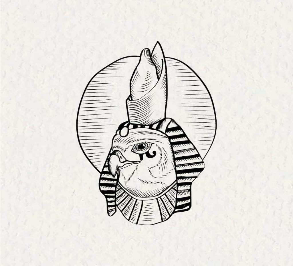 Head of the god of the Horus.