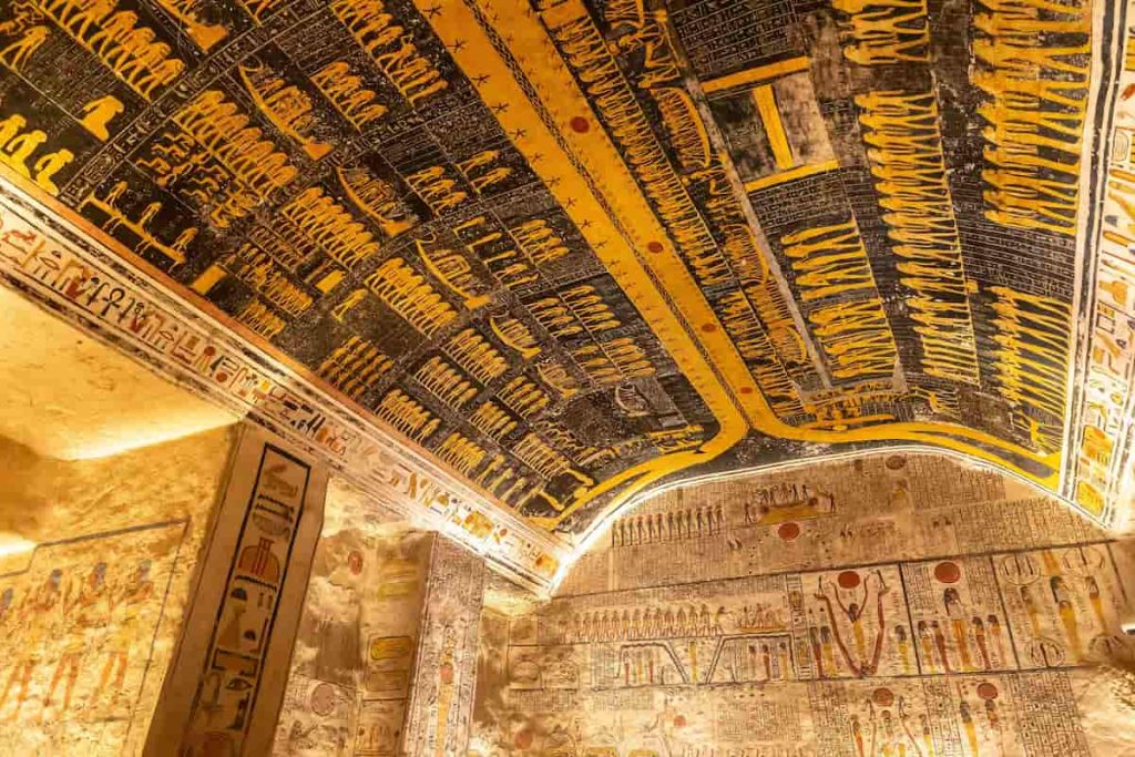 Tomb of pharaohs Rameses V and VI in Valley of the Kings, Luxor, Egypt