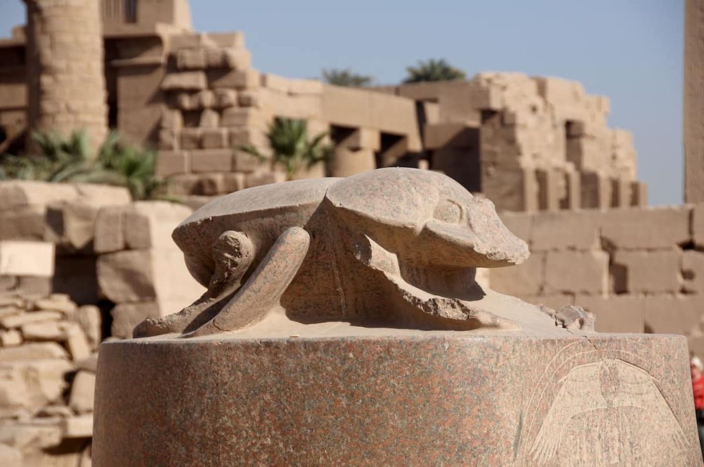 Karnak temple scarab beetle