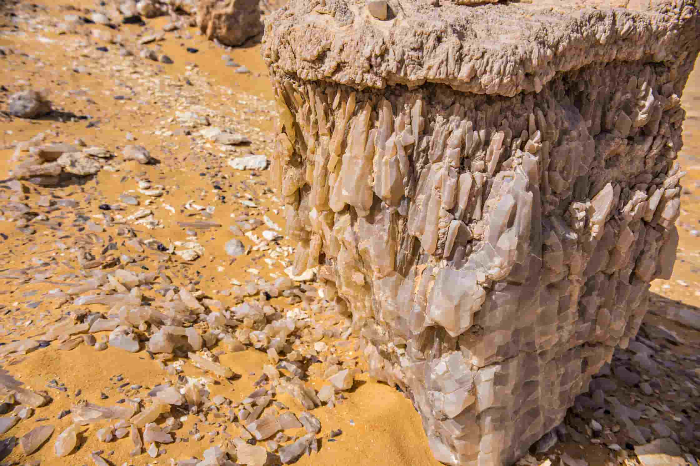 Quartz formations in Sahara desert