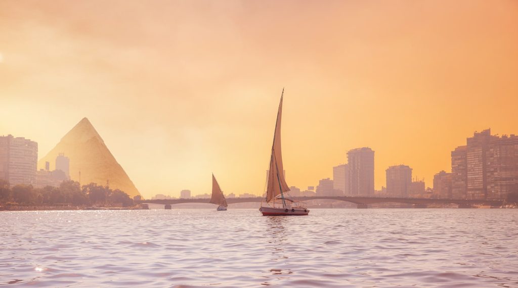 Sunset river Nile
