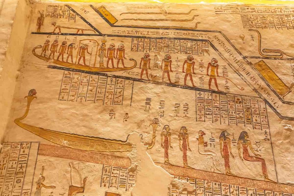 Tomb of pharaohs Rameses V and VI in Valley of the Kings, Luxor, Egypt