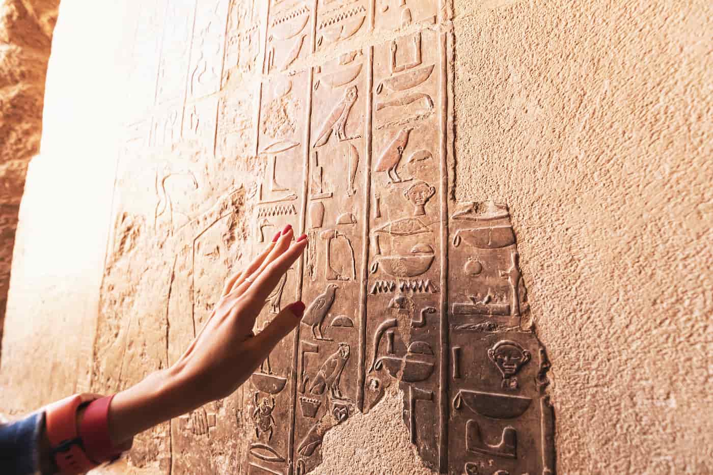 drawings on the walls of their temples