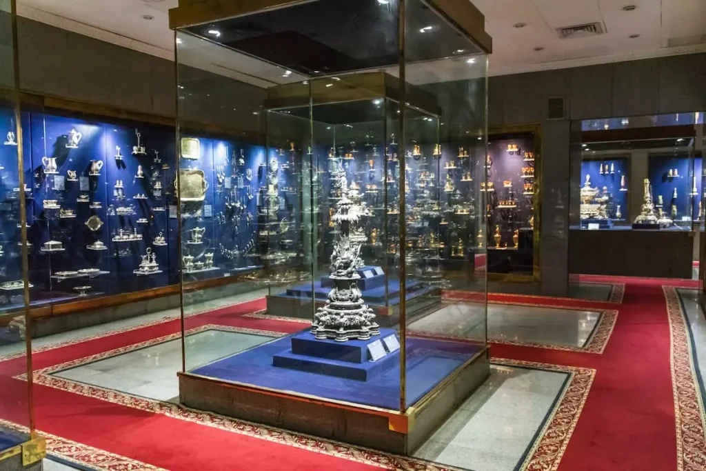Africa, Egypt, Cairo. Abdeen Palace Museum. October 3, 2018. Family relics and possessions on display at the Abdeen Palace Museum.