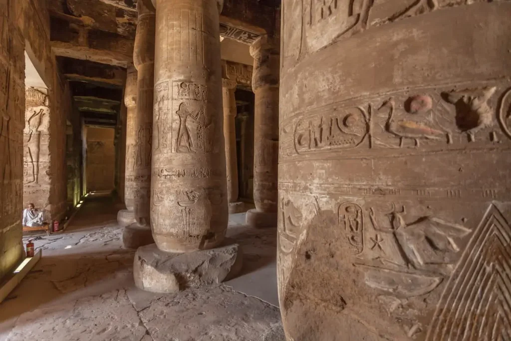 Interior of the temple of Seti I in Abydos