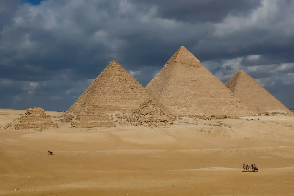 Giza Pyramids in clouds - Cairo, Egypt