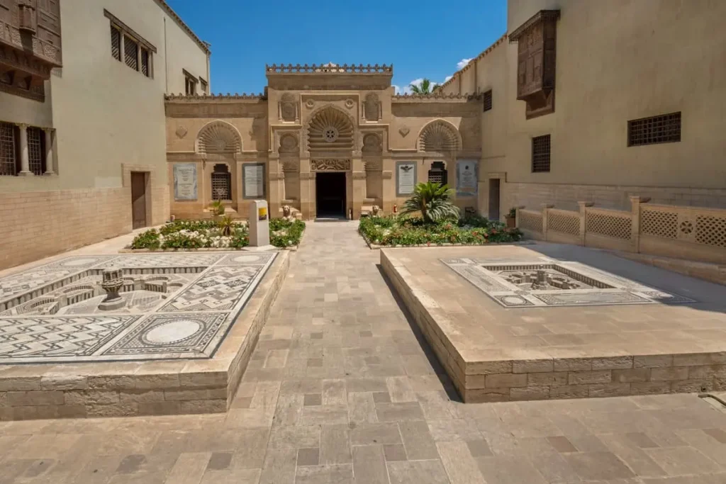 The entrance of Coptic Museum with beautiful carved decoration