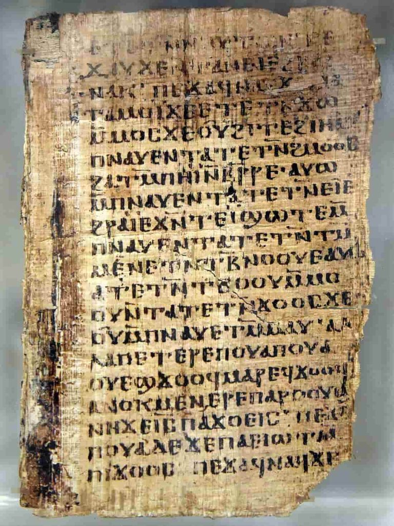 Coptic script, papyrus