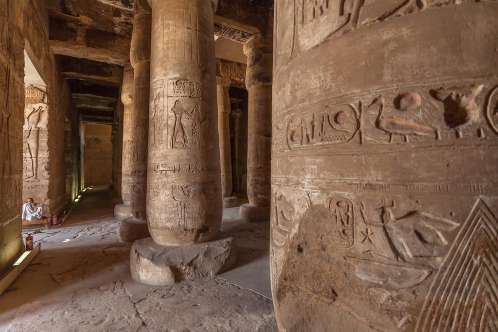 Interior of the temple of Seti I in Abydos