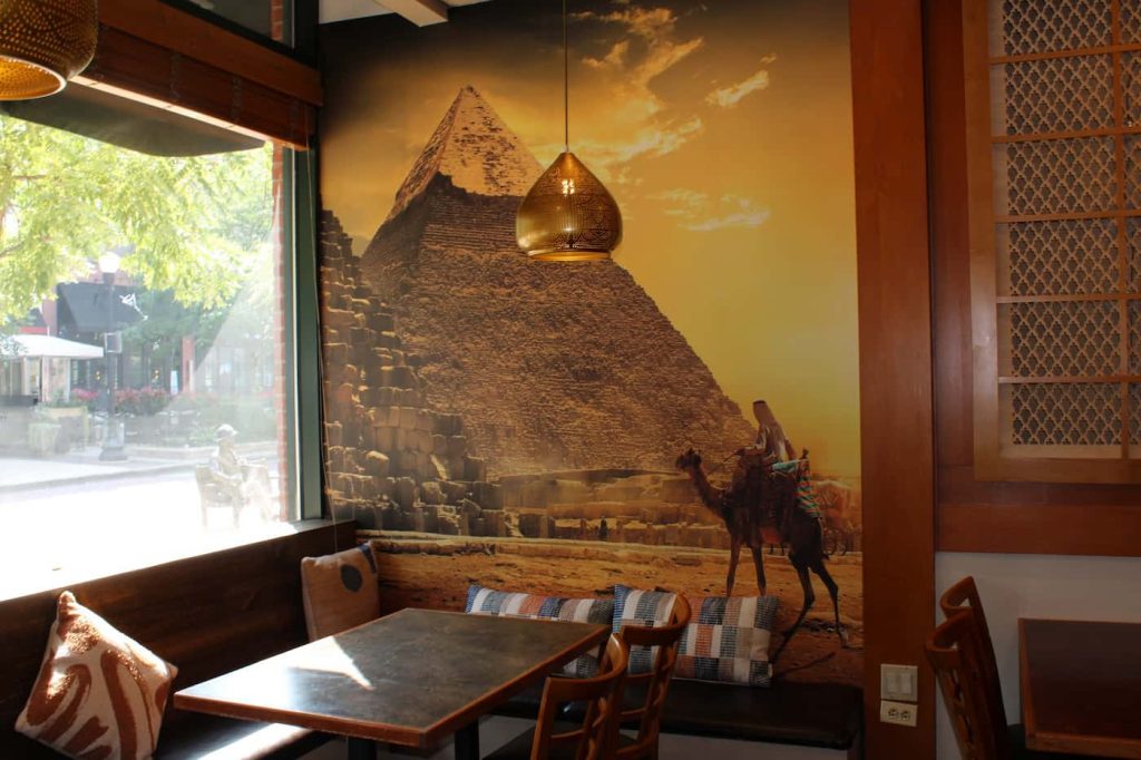 Inside restaurant