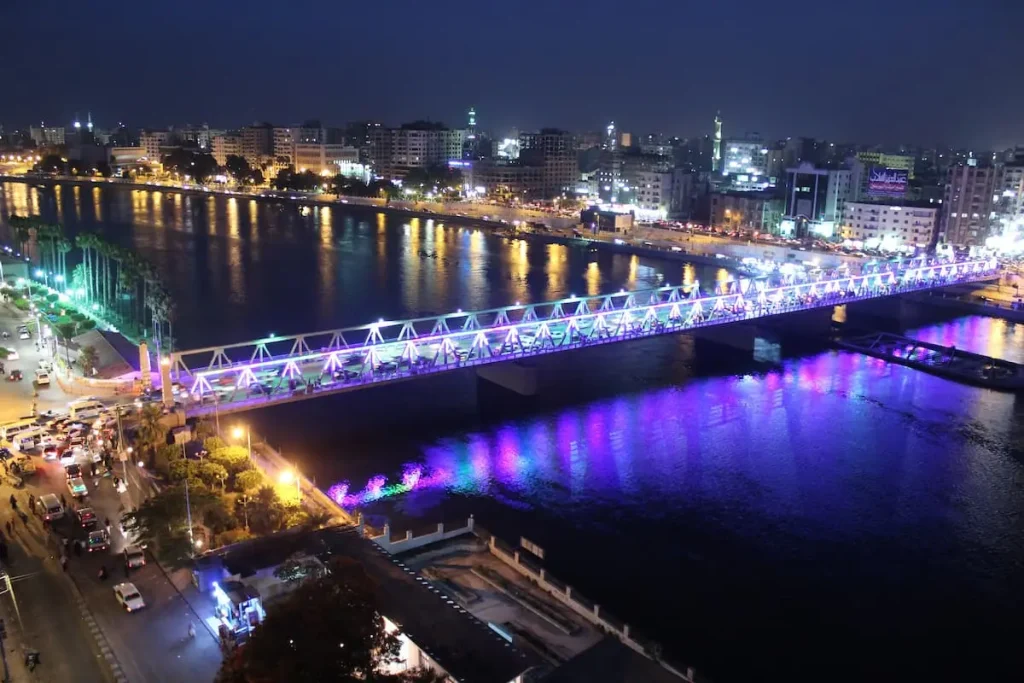  Landscape panoramic view of river Nile in Mansoura city - Panorama - Dakahlia Governorate.