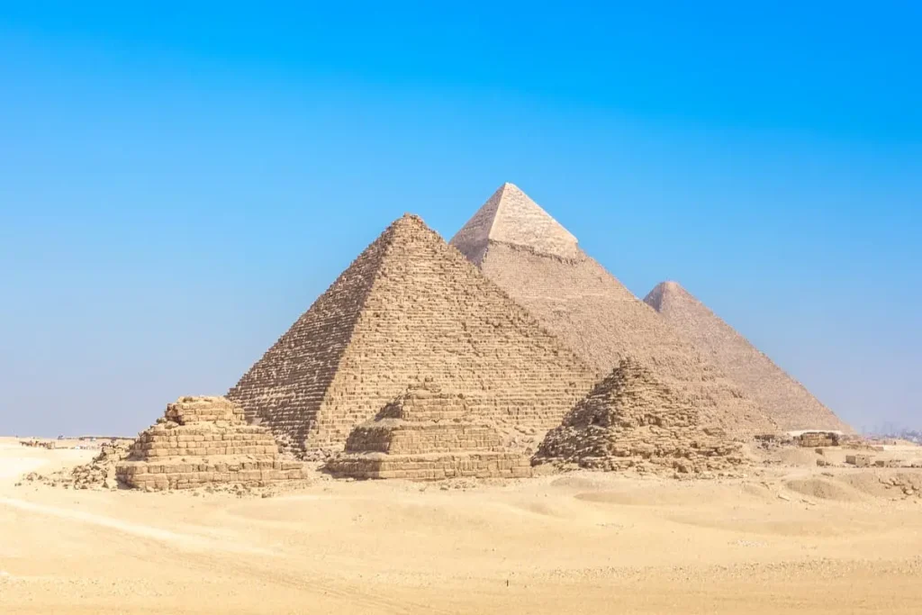 The pyramids at Giza in Egypt