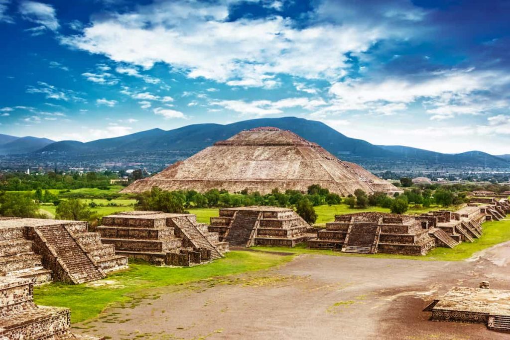 Pyramids of the Sun and Moon on the Avenue of the Dead