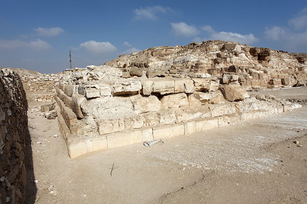South-east corner of the Queens or Cult Pyramid, Djedefre pyramid