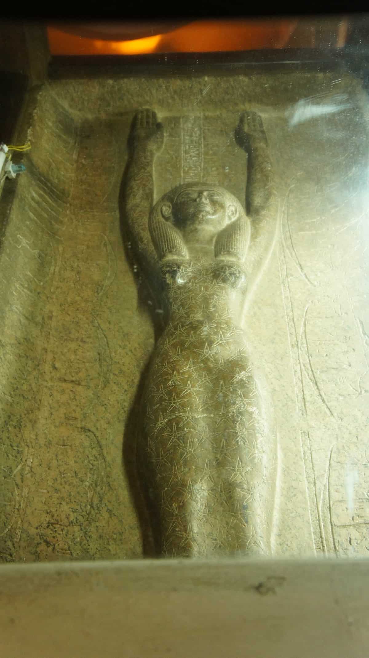 The statue of Egyptian god Nut