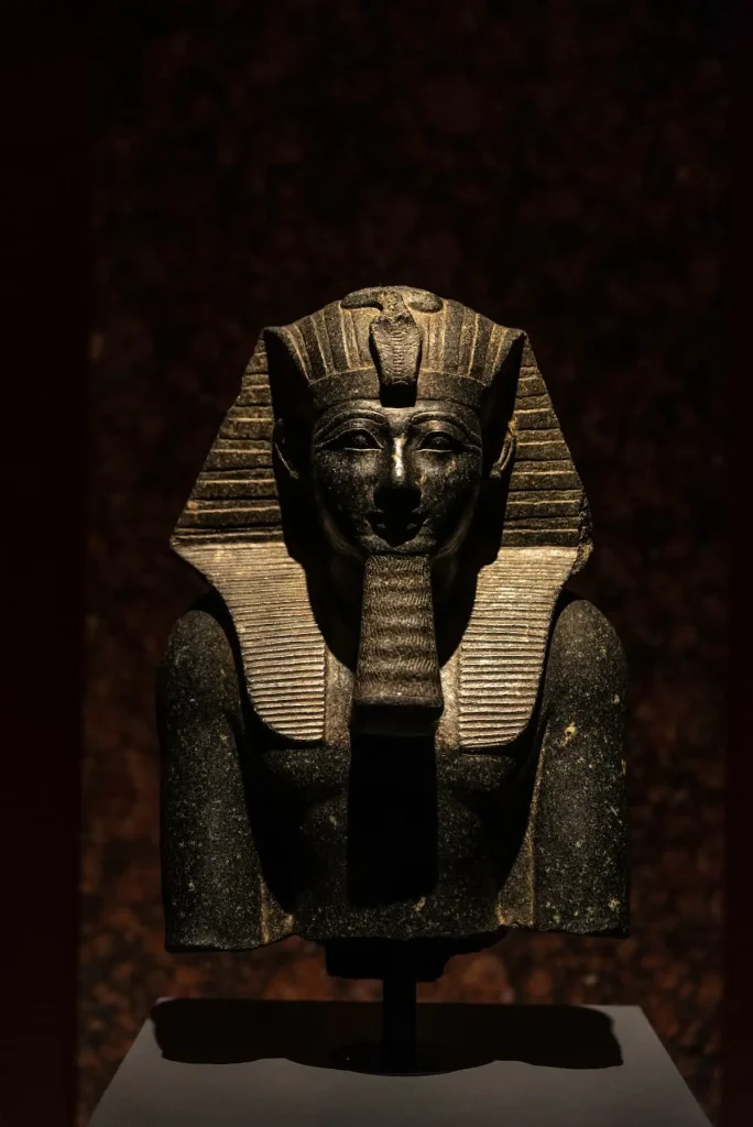 gyptian statue of Thutmose III in the Kunsthistorisches Museum or Museum of Art History in Vienna, Austria