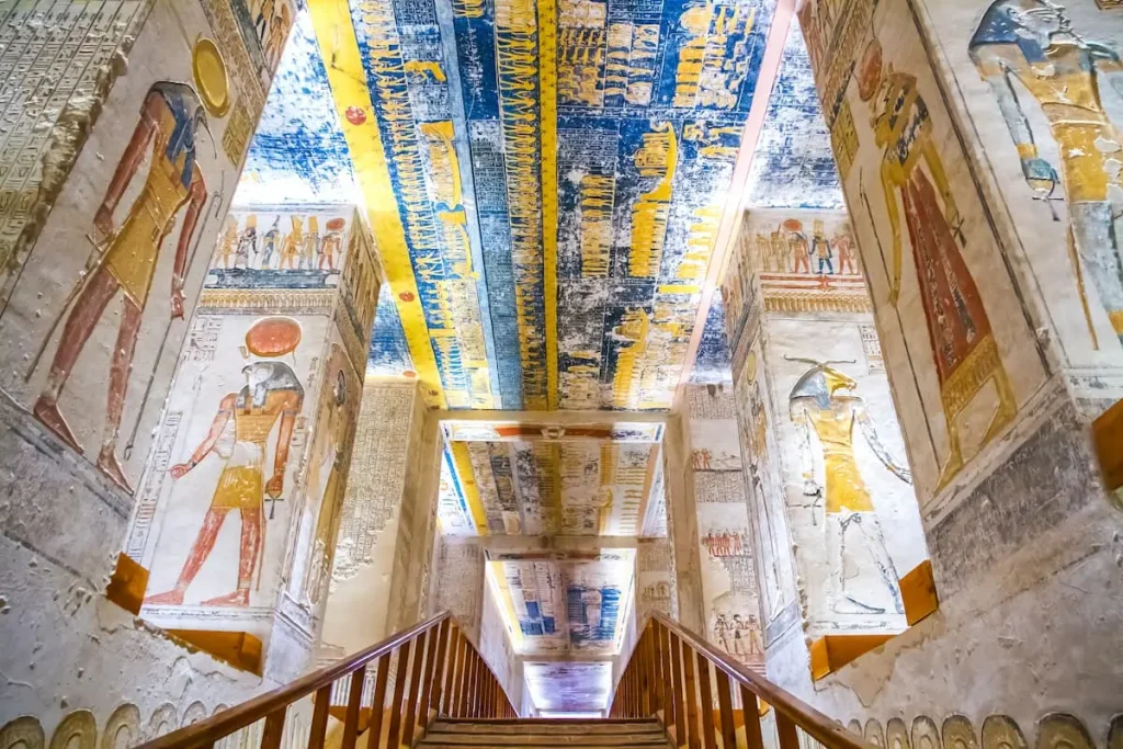Hieroglyphics at Valley of the Kings, Luxor, Egypt.