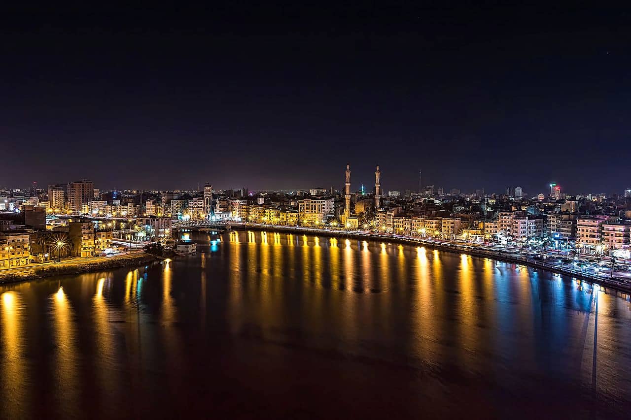 Damietta at night