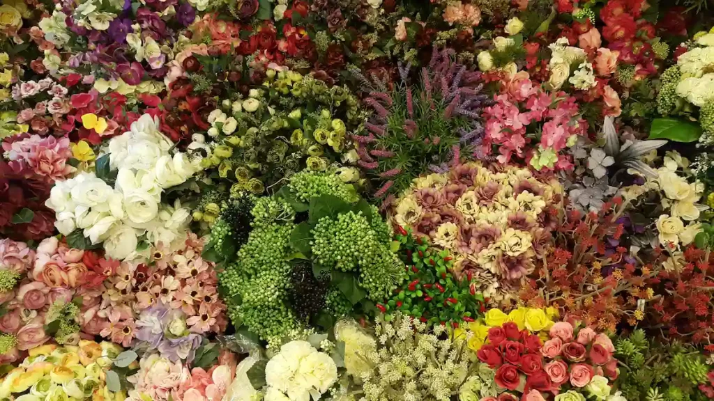 flowers background in a wide variety of colors and shapes