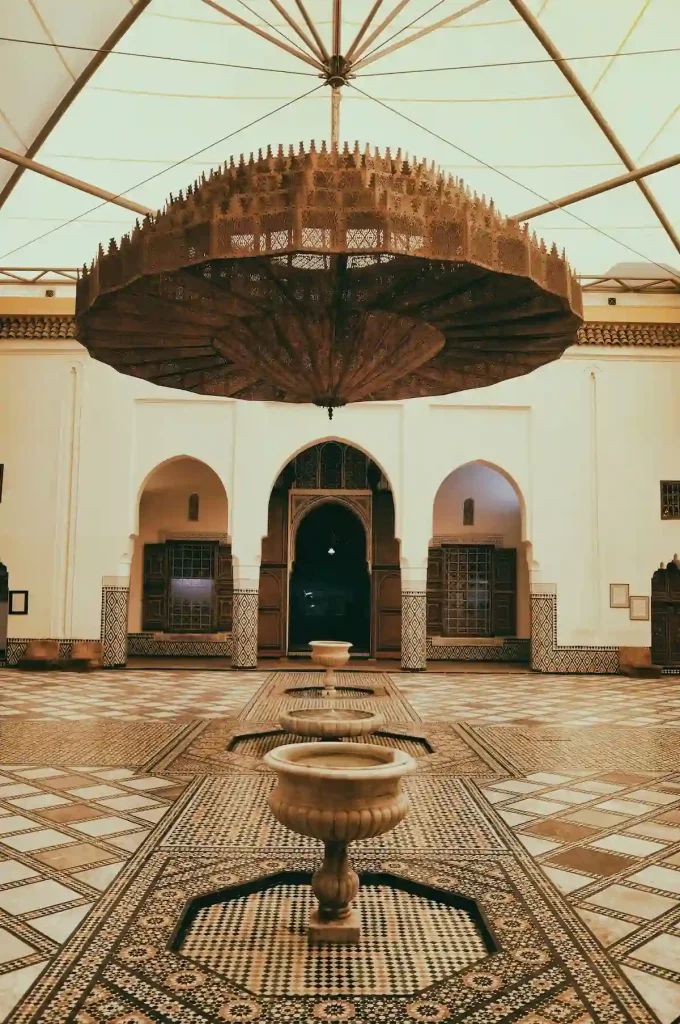 nterior of Marrakech museum located in The Dar Menebhi Palace in Marrakech