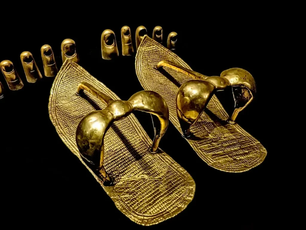 King Tutankhamun's gold sandals