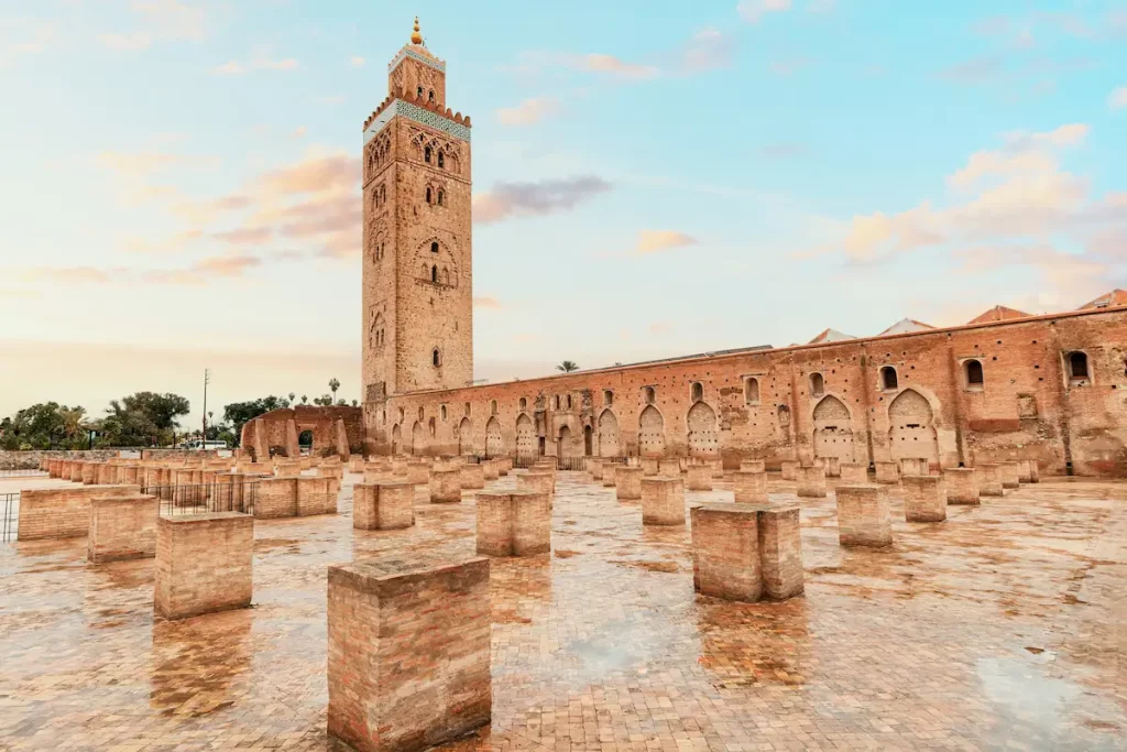 The majestic Koutoubia Mosque and its iconic minaret tower