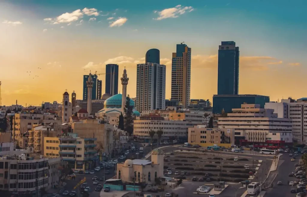 A beautiful view of the Amman cityscape in Jordan