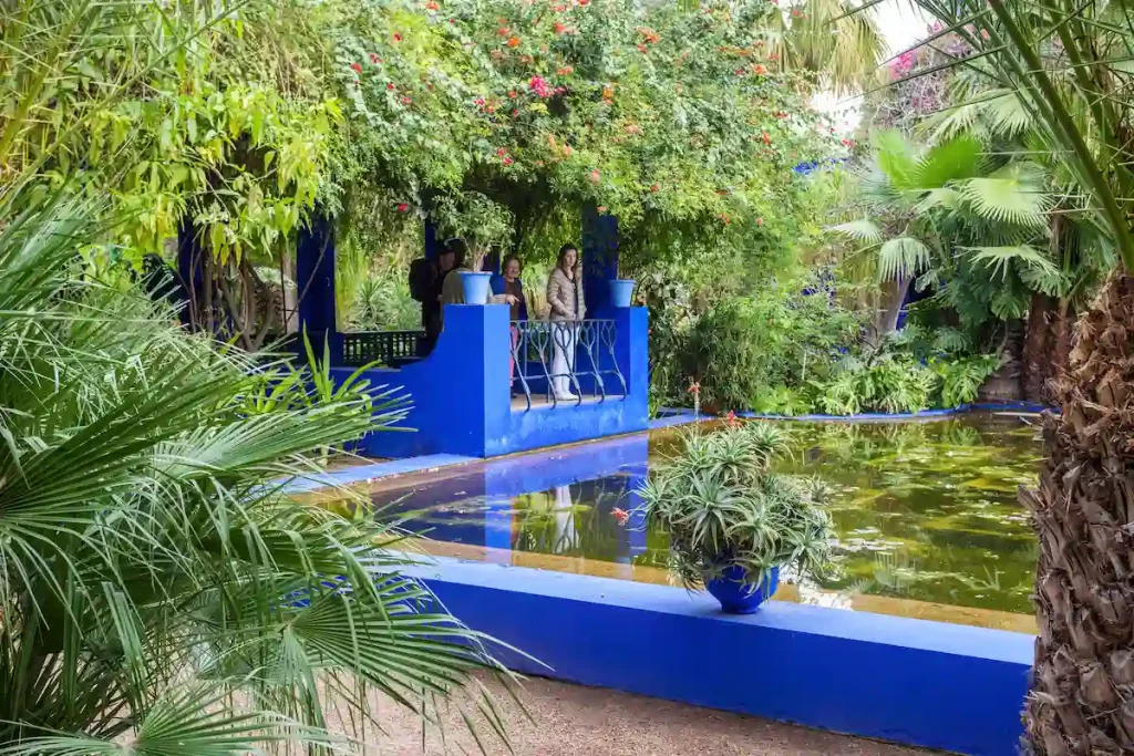 The Majorelle Garden is a botanical garden and artist's landscape garden in Marrakech, Morocco.