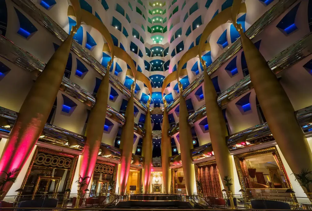 inside of the burj al arab dubai