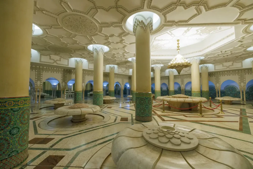 Casablanca, June 10, 2025, Interior view of Hassan II Mosque, Casablanca, Morocco