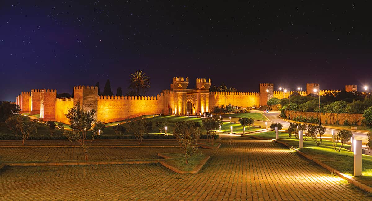 Chellah calm view at night