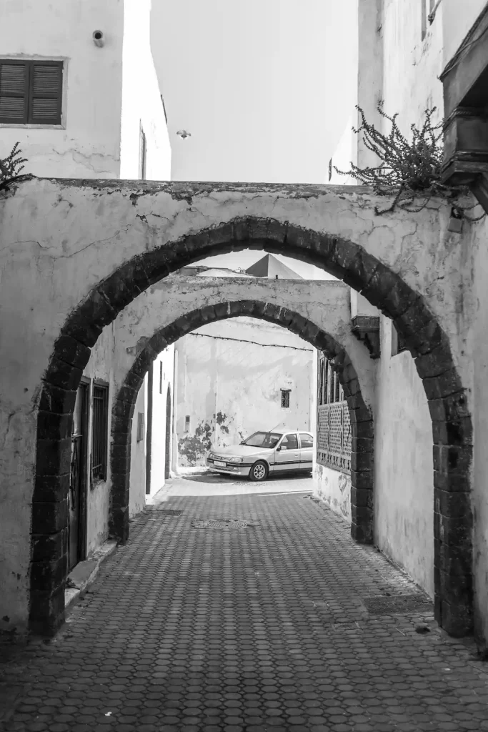 A photos of some street cute street in the old medina of Habous district casablanca