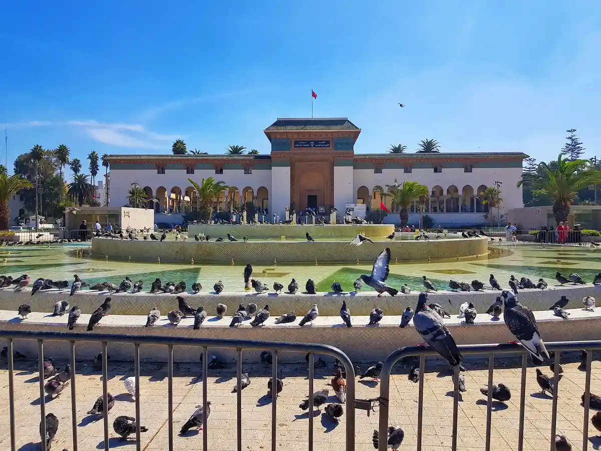 View of Palace of Justice in Mohammed V Square in Casablanca