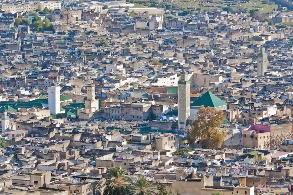 Fez general view as seen from the Marinid Tombs at Morocco