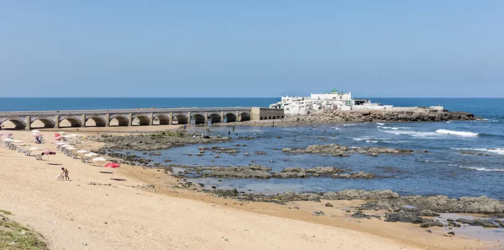 Mausoleum Sidi Abderrahmane on the tiny island on Casablanca's beach