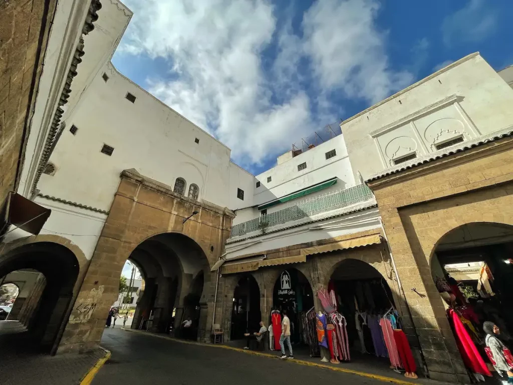 Old buildings in Habous , Casablanca - Morocco. View of historic buildings in Habous. Streets in old medina (Old Town) the amazing historic and architecture