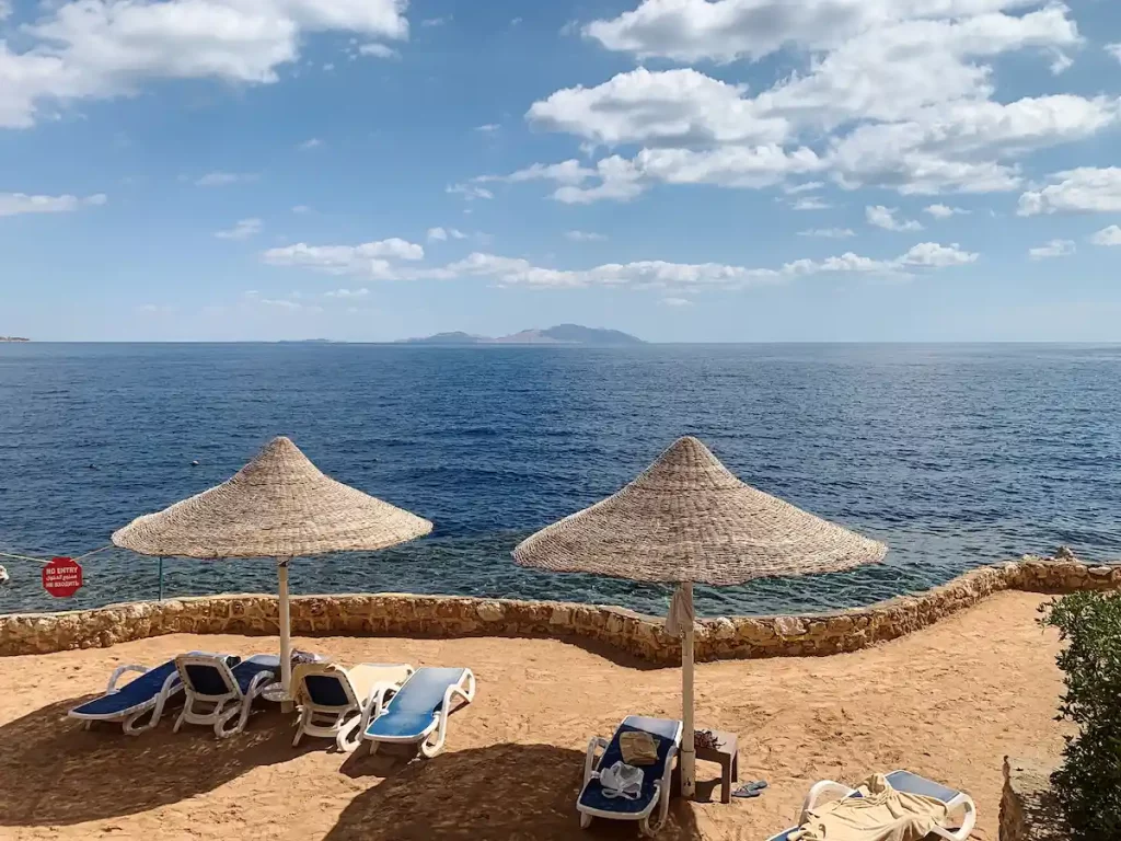 Sharm el sheikh, is an Egyptian resort town between the desert of the Sinai Peninsula and the Red Sea.