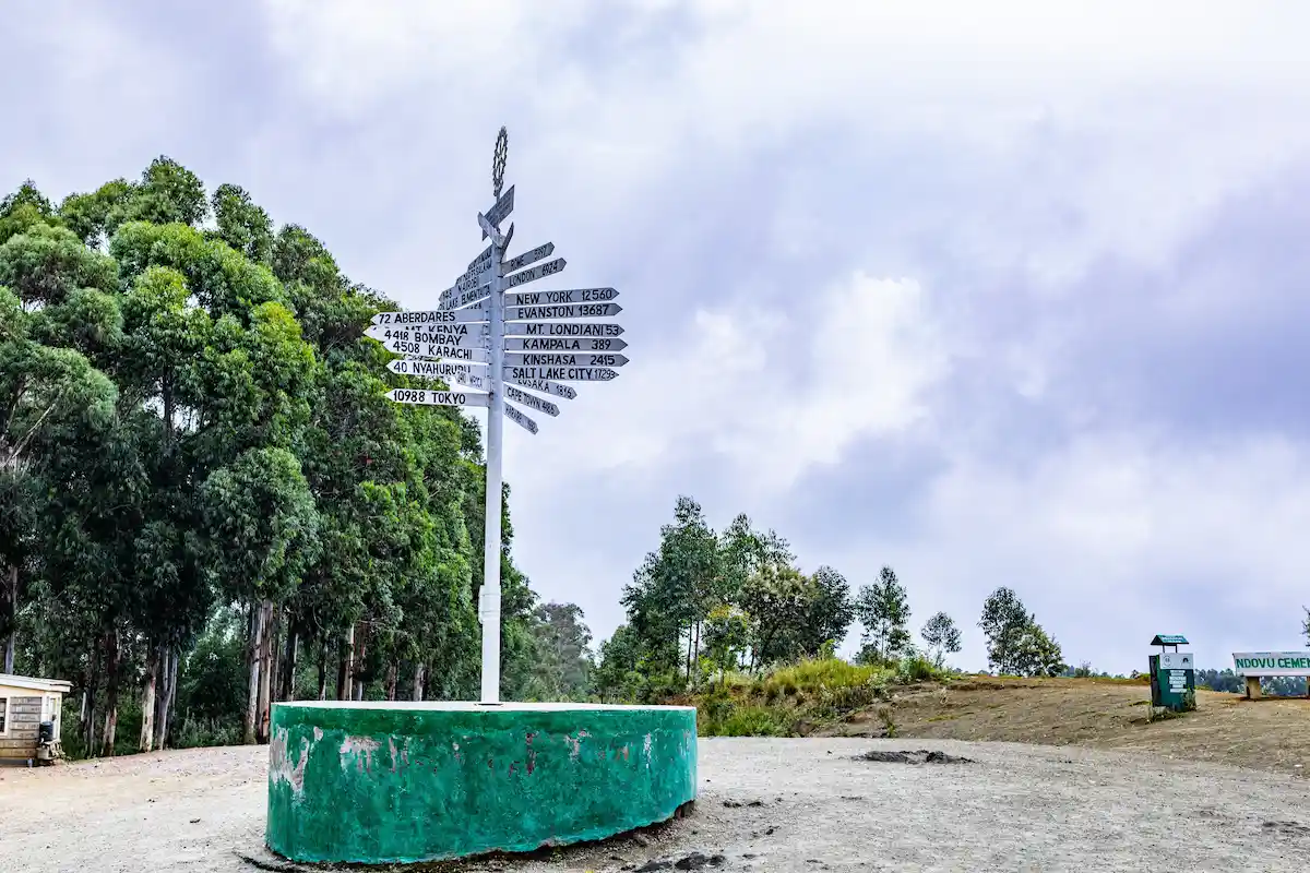 Escarpments landscapes at the Menengai Crater View Point Nakuru City County Kenya Menengai Crater View Point Tourist attraction in Kenya is a massive shield volcano with one of the biggest calderas in